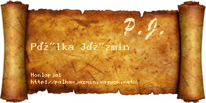 Pálka Jázmin névjegykártya